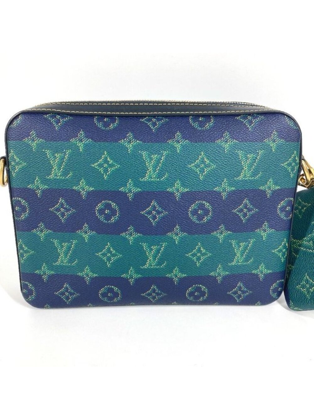 Louis Vuitton Second Trio Messenger Large Small Pouch Only Stripe Green - Picture 3 of 9